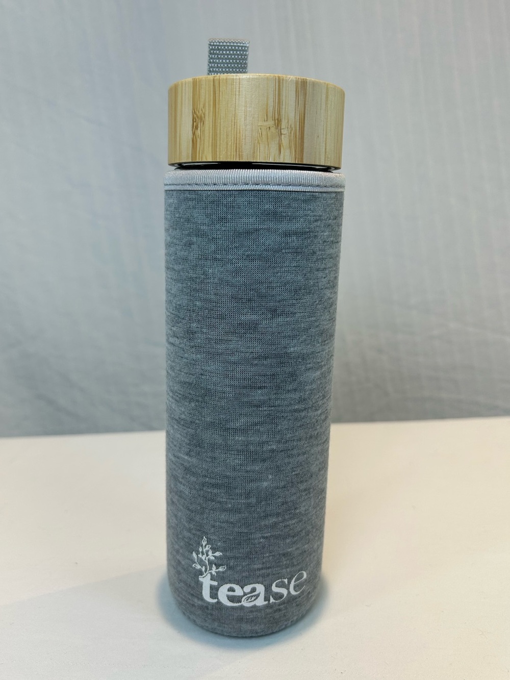 Tease 15oz NWOT Double Wall Glass Tea Tumbler w Stainless Infuser & Sleeve